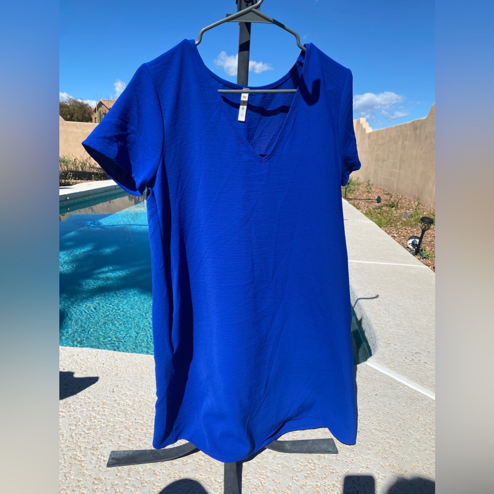 Royal Blue T-shirt Dress